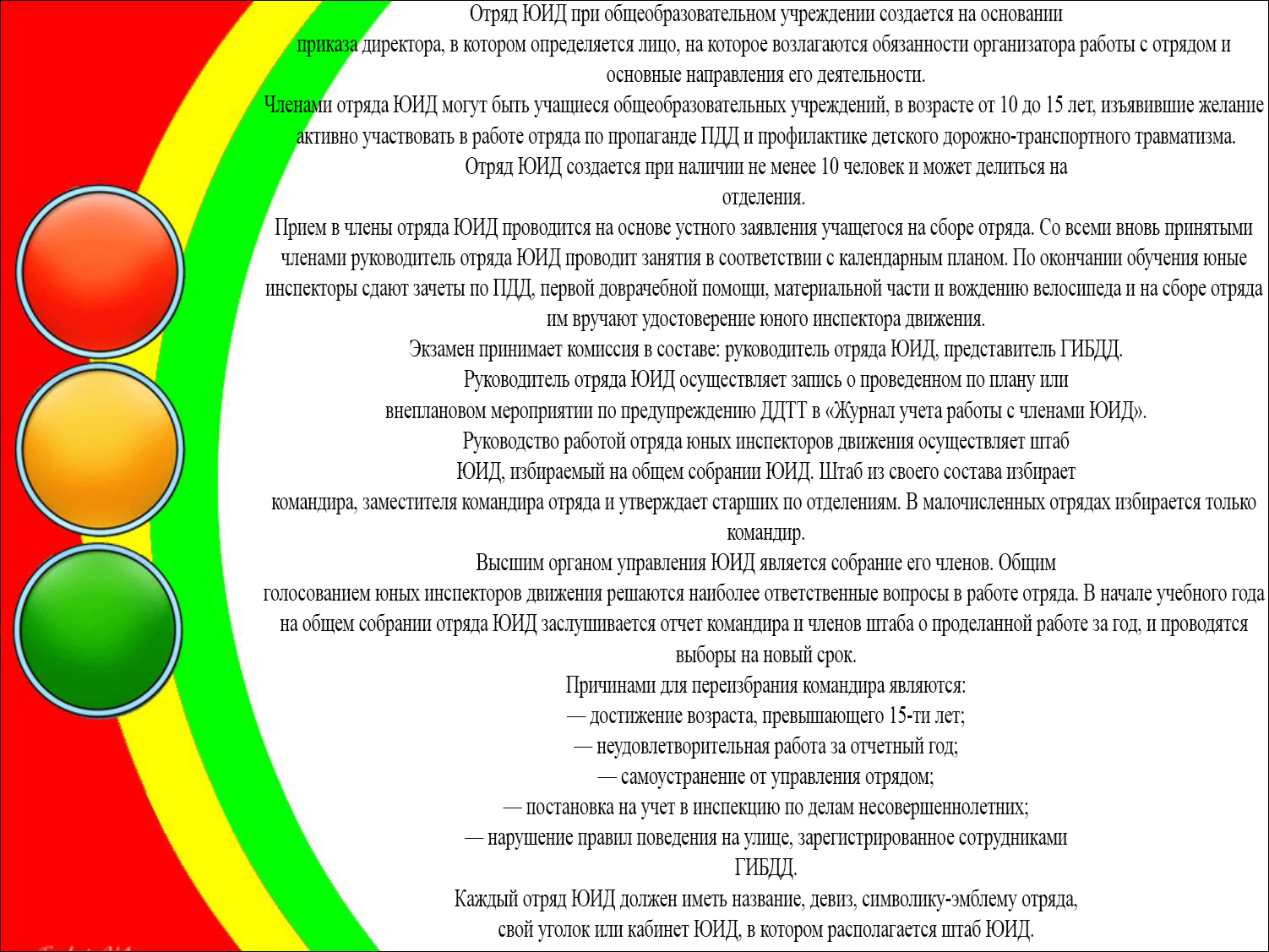 План занятия по пдд для участников отряда юид